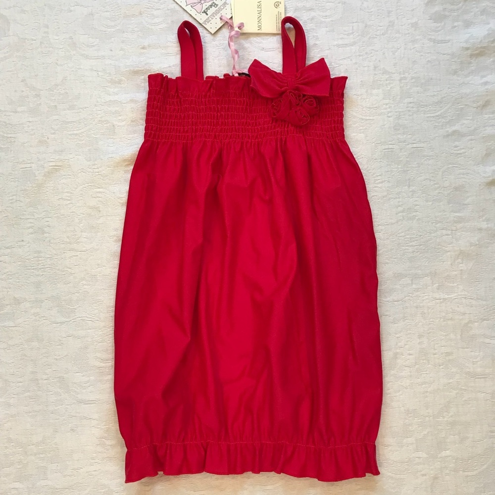 NWT*MONNALISA**Red Summer Dress/ Pool dress**Age 6